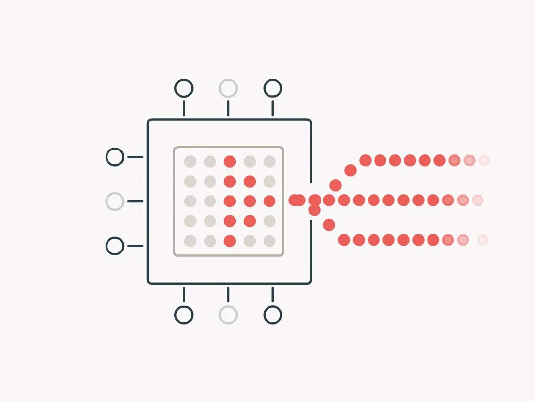 a processor analyzing data
